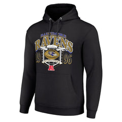 Baltimore Ravens Starter 80s Retro Pullover Hoodie Black | NFL