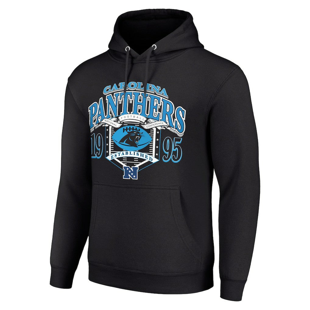 Carolina Panthers Starter 80s Retro Pullover Hoodie Black | NFL