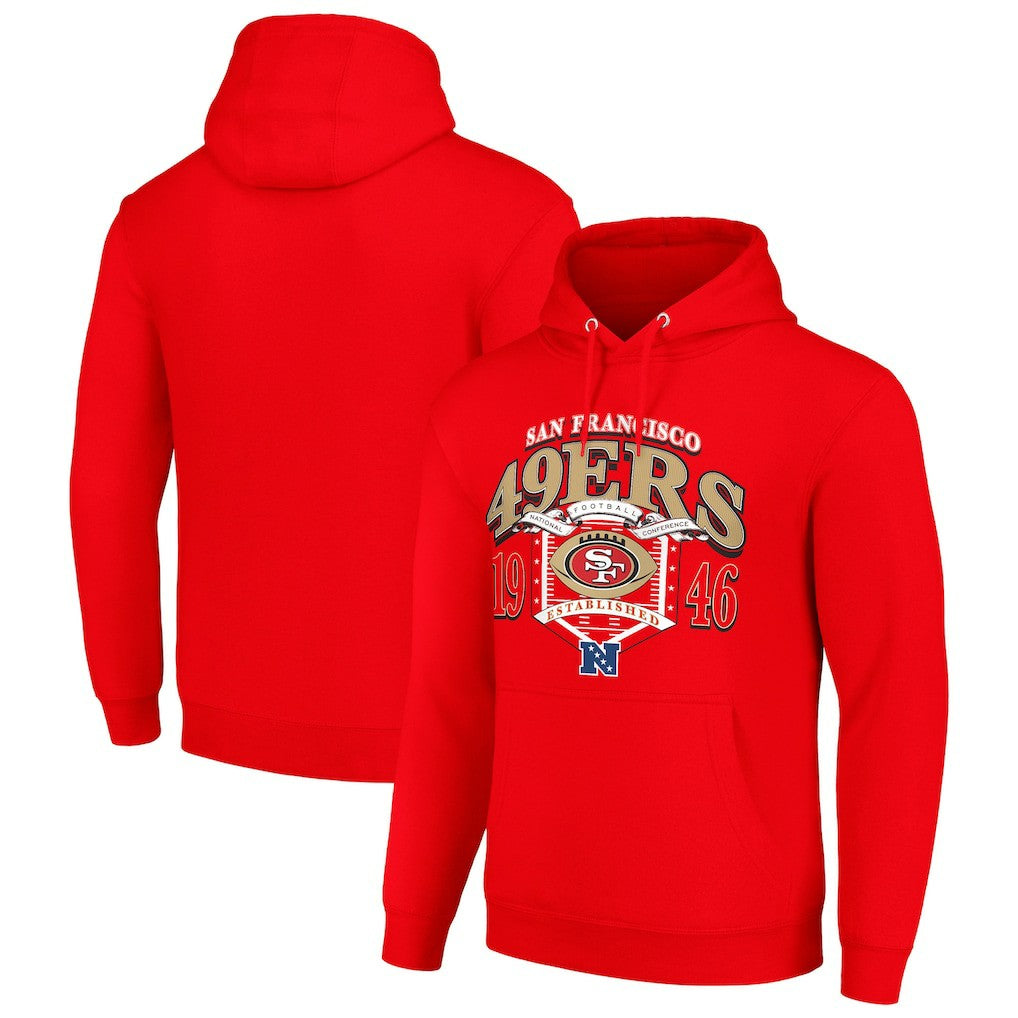 San Francisco 49ers Starter 80s Retro Pullover Hoodie Scarlet | NFL