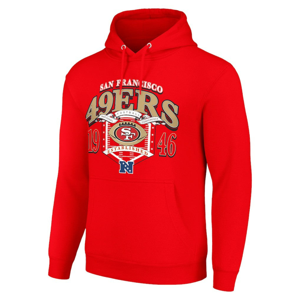 San Francisco 49ers Starter 80s Retro Pullover Hoodie Scarlet | NFL
