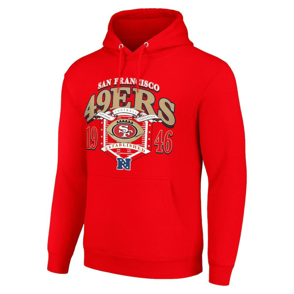 San Francisco 49ers Starter 80s Retro Pullover Hoodie Scarlet | NFL
