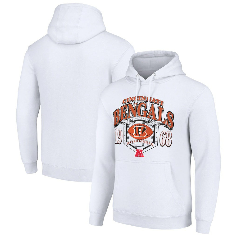 Cincinnati Bengals Starter 80s Retro Pullover Hoodie White | NFL
