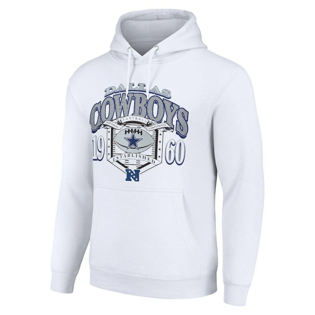 Dallas Cowboys Starter 80s Retro Pullover Hoodie White | NFL