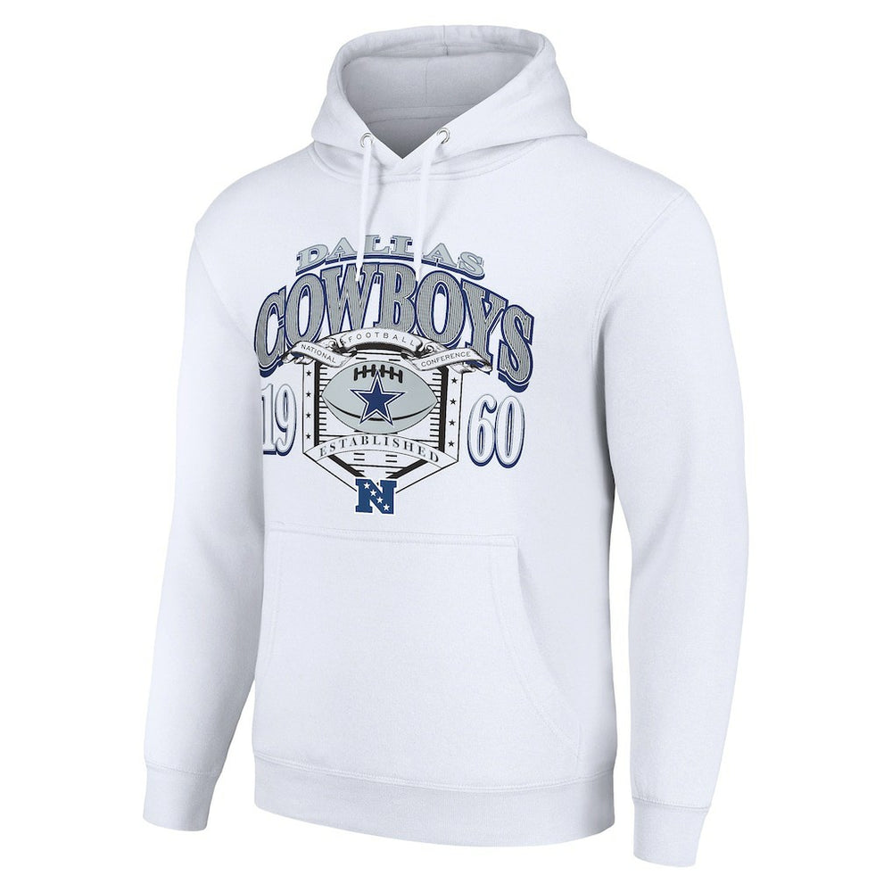 Dallas Cowboys Starter 80s Retro Pullover Hoodie White | NFL