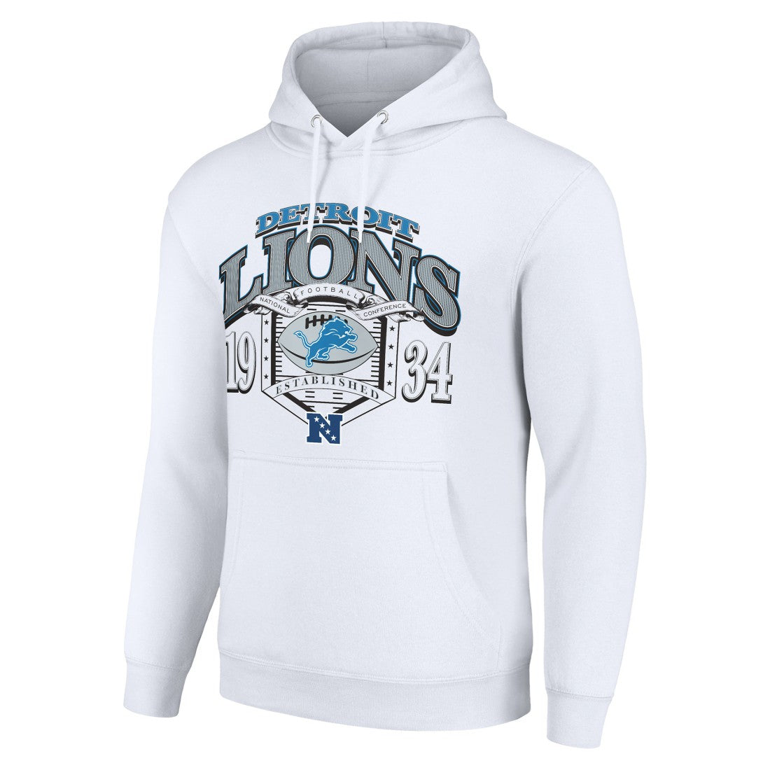 Detroit Lions Starter 80s Retro Pullover Hoodie White | NFL