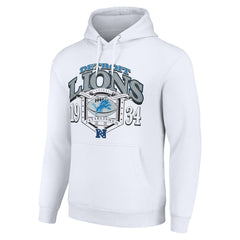 Detroit Lions Starter 80s Retro Pullover Hoodie White | NFL