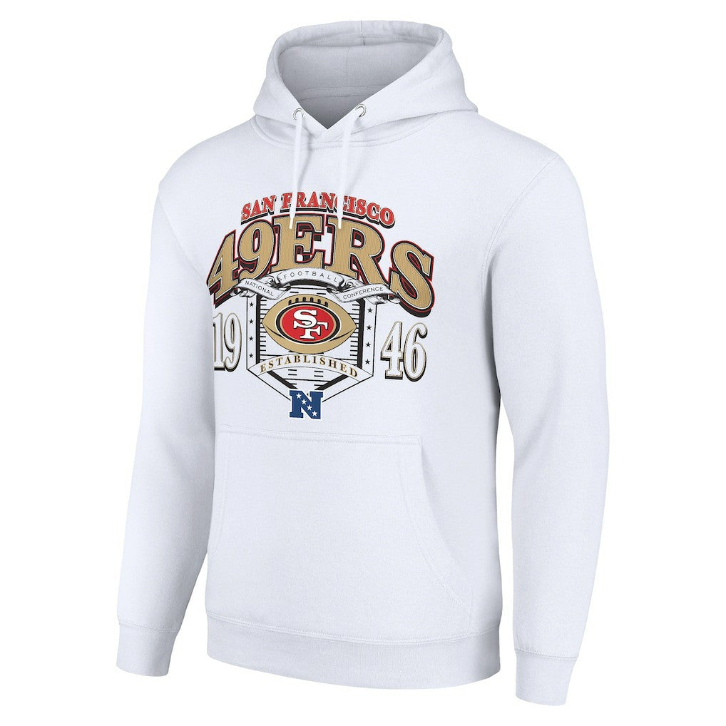 San Francisco 49ers Starter 80s Retro Pullover Hoodie White | NFL