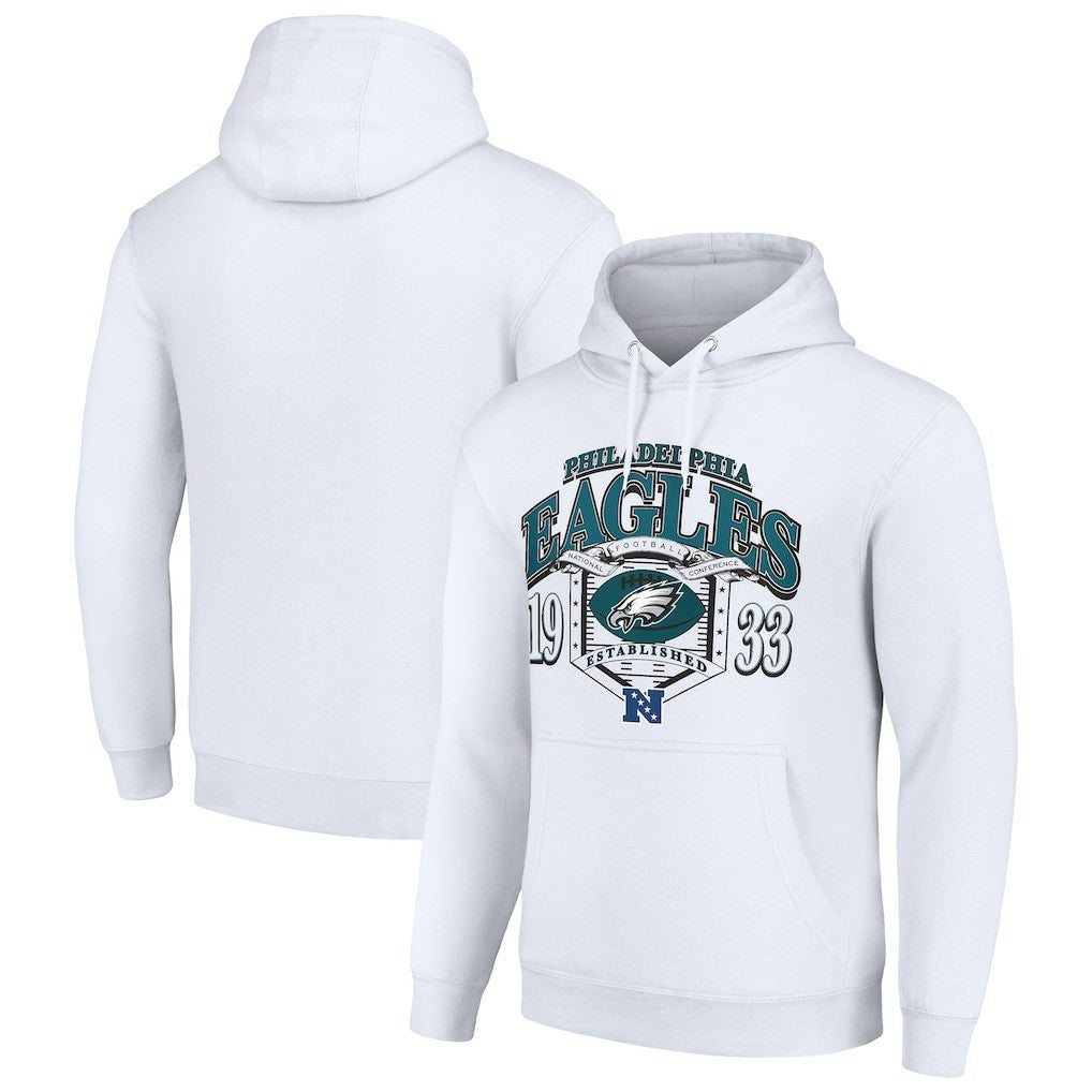 Philadelphia Eagles Starter 80s Retro Pullover Hoodie White | NFL