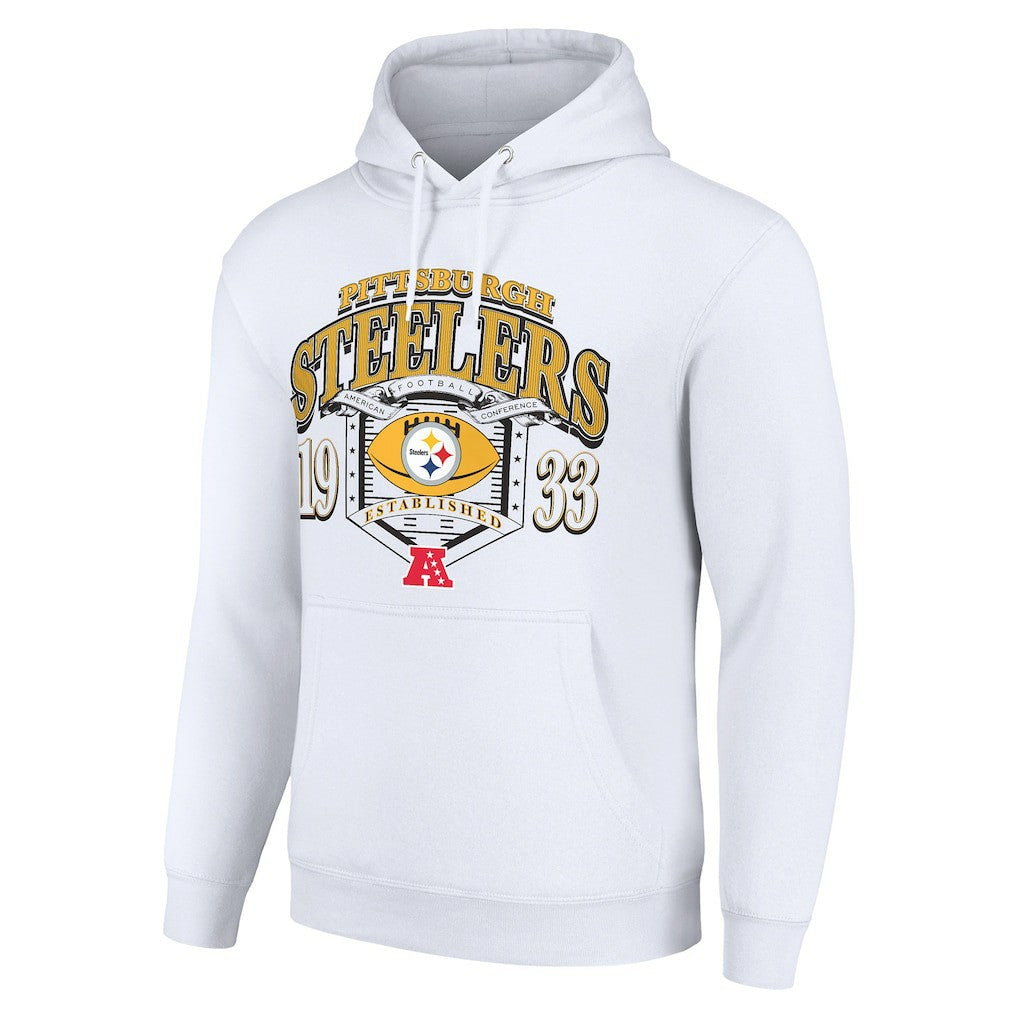 Pittsburgh Steelers Starter 80s Retro Pullover Hoodie White | NFL