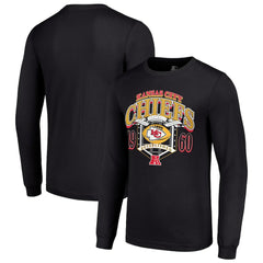 Kansas City Chiefs Starter Retro Long Sleeve Graphic T-Shirt Black | NFL