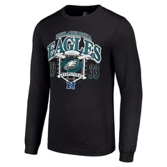Philadelphia Eagles Starter Retro Long Sleeve Graphic T-Shirt Black | NFL