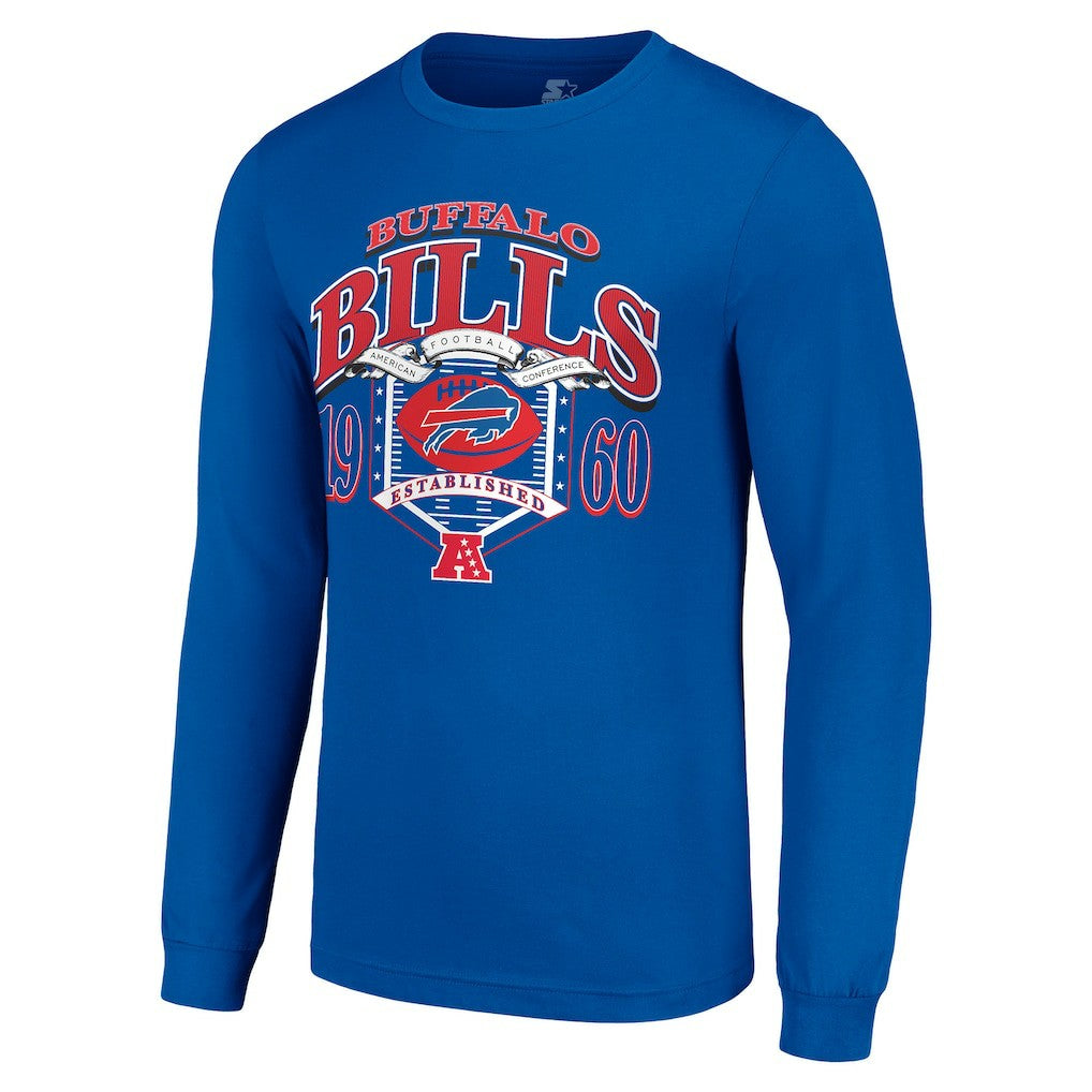 Buffalo Bills Starter Retro Long Sleeve Graphic T-Shirt Royal | NFL