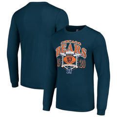 Chicago Bears Starter Retro Long Sleeve Graphic T-Shirt Navy | NFL