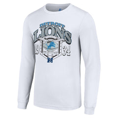 Detroit Lions Starter Retro Long Sleeve Graphic T-Shirt White | NFL