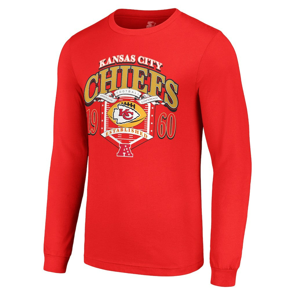 Kansas City Chiefs Starter Retro Long Sleeve Graphic T-Shirt Red | NFL