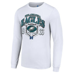 Philadelphia Eagles Starter Retro Long Sleeve Graphic T-Shirt White | NFL