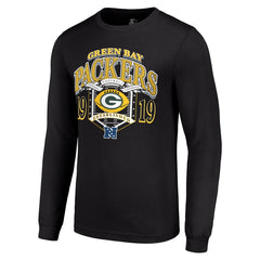 Green Bay Packers Starter Retro Long Sleeve Graphic T-Shirt Black | NFL