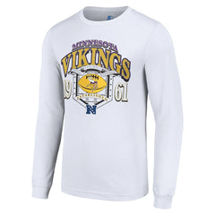 Minnesota Vikings Starter Retro Long Sleeve Graphic T-Shirt White | NFL