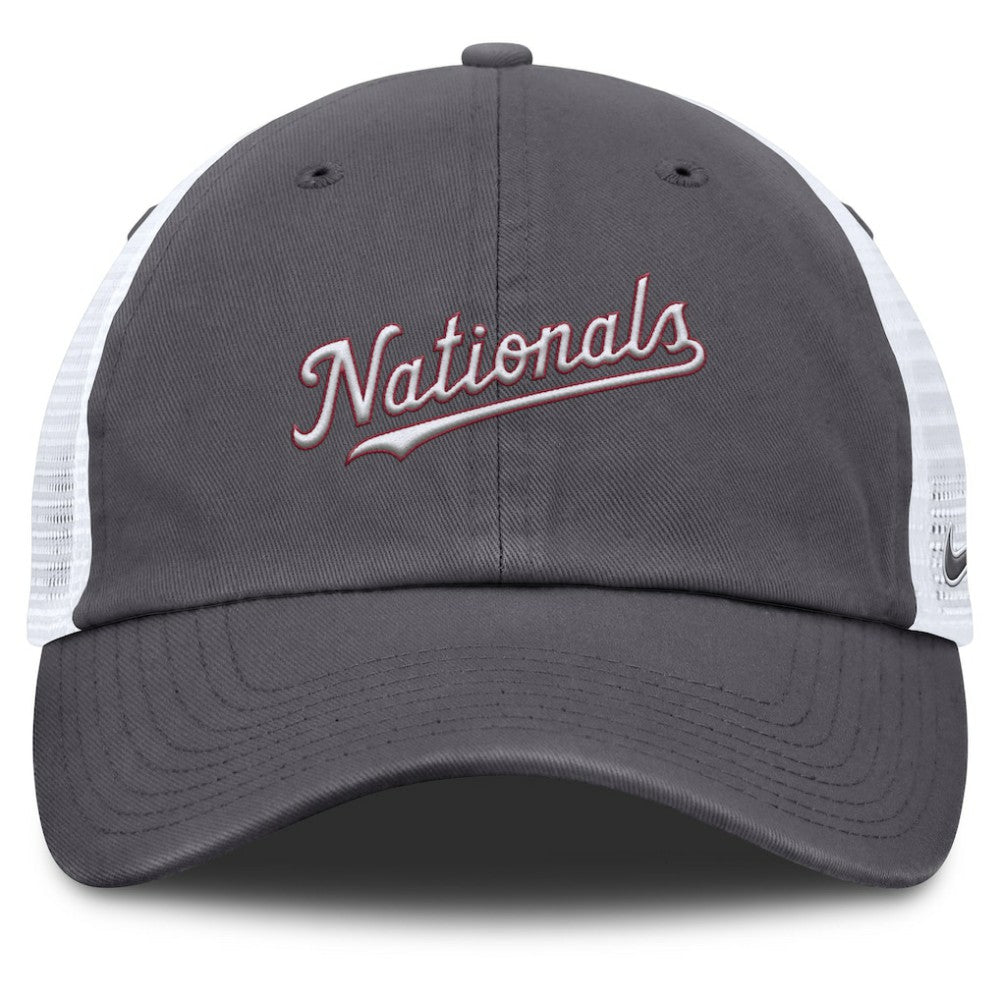 Washington Nationals Nike Wordmark Club Adjustable Trucker Hat - MLB