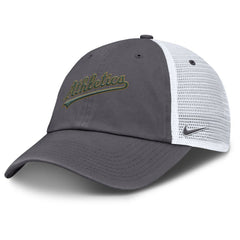 Athletics Nike Wordmark Club Adjustable Trucker Hat - MLB