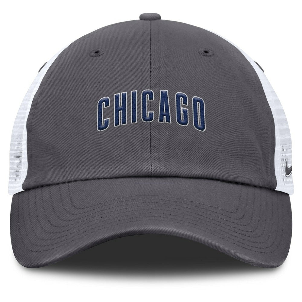 Chicago Cubs Nike Wordmark Club Adjustable Trucker Hat - MLB