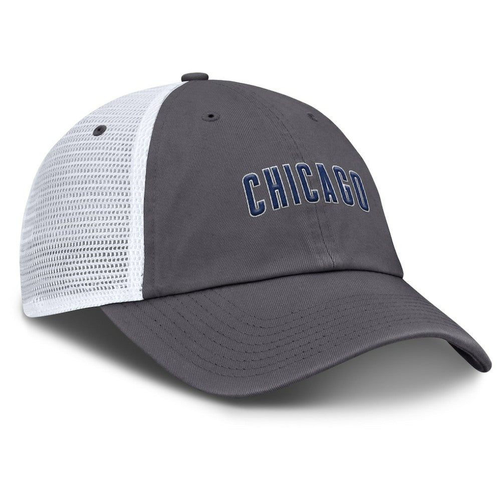 Chicago Cubs Nike Wordmark Club Adjustable Trucker Hat - MLB
