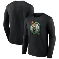 Boston Celtics Midnight Mascot Long Sleeve T-Shirt Black - NBA