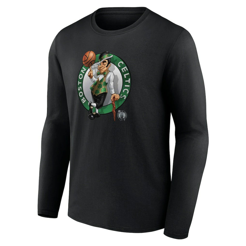 Boston Celtics Midnight Mascot Long Sleeve T-Shirt Black - NBA