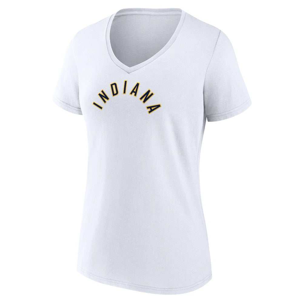 Indiana Pacers Women's Wordmark Home V-Neck T-Shirt White - NBA