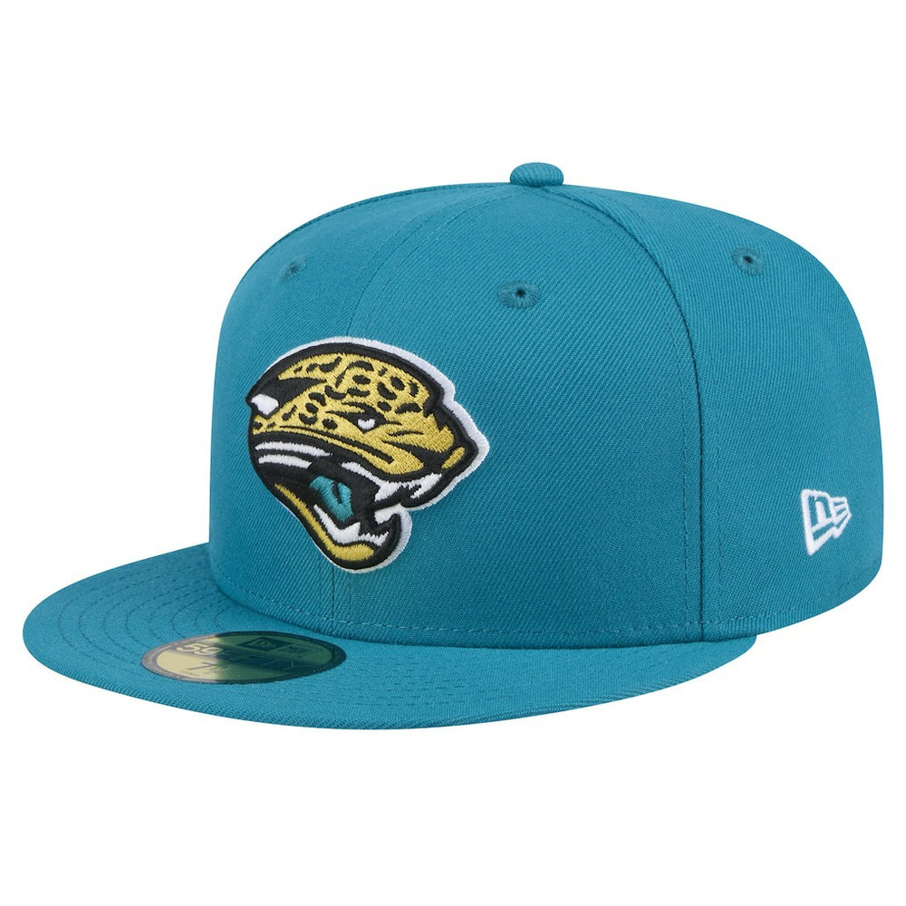 Jacksonville Jaguars New Era Throwback Logo Omaha 59FIFTY Fitted Hat Teal | NFL