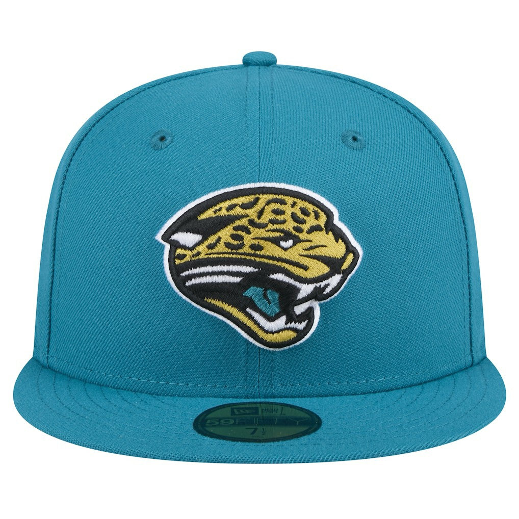 Jacksonville Jaguars New Era Throwback Logo Omaha 59FIFTY Fitted Hat Teal | NFL