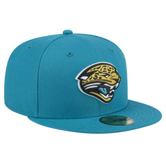 Jacksonville Jaguars New Era Throwback Logo Omaha 59FIFTY Fitted Hat Teal | NFL