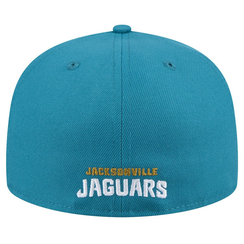Jacksonville Jaguars New Era Throwback Logo Omaha 59FIFTY Fitted Hat Teal | NFL