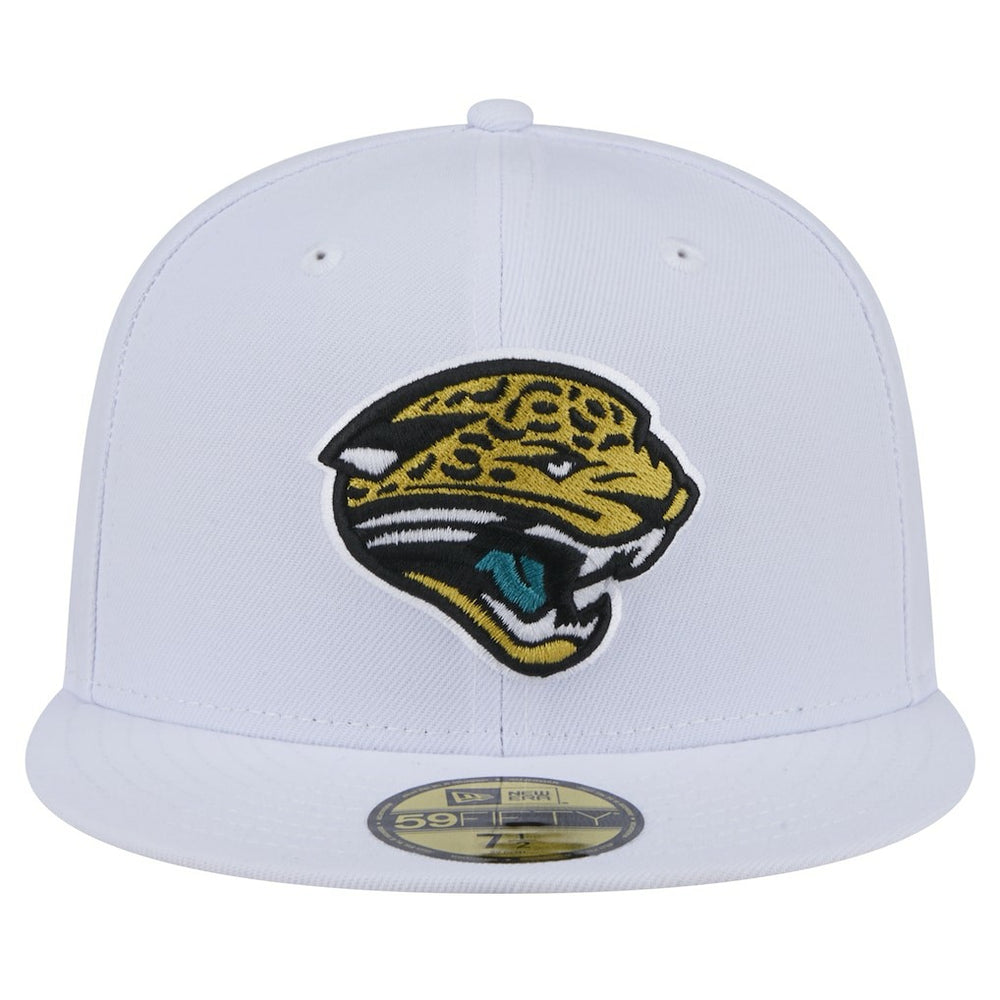 Jacksonville Jaguars New Era Throwback Logo Omaha 59FIFTY Fitted Hat White | NFL