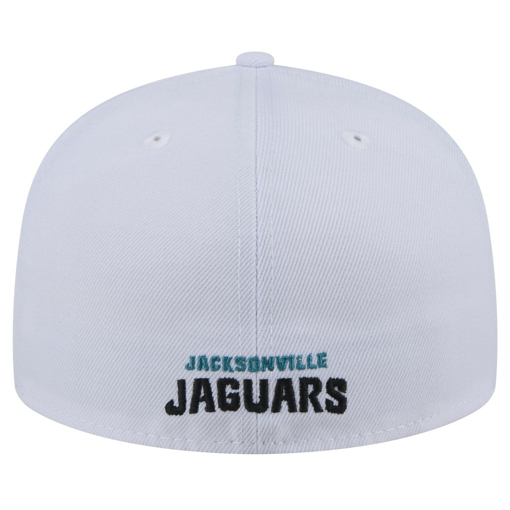 Jacksonville Jaguars New Era Throwback Logo Omaha 59FIFTY Fitted Hat White | NFL