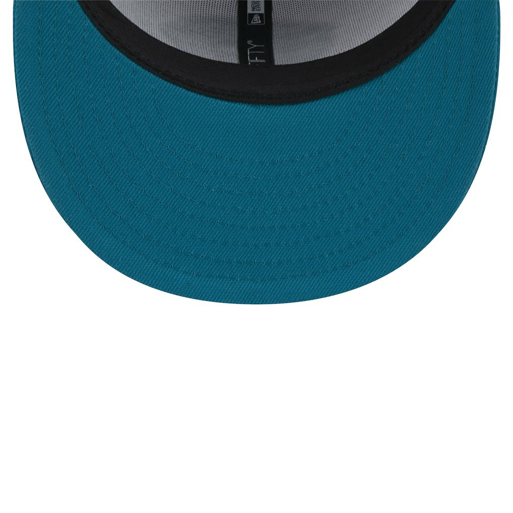 Jacksonville Jaguars New Era Throwback Logo Flipside Two-Tone 59FIFTY Fitted Hat White/Teal | NFL