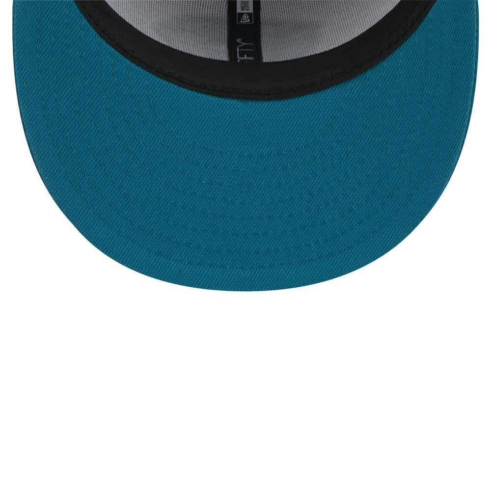 Jacksonville Jaguars New Era Throwback Logo Flipside Two-Tone 59FIFTY Fitted Hat White/Teal | NFL