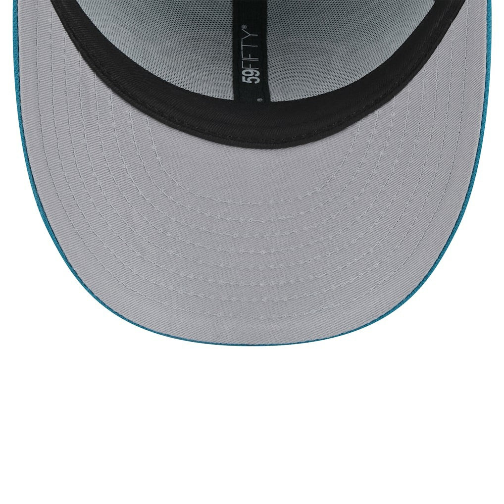 Jacksonville Jaguars New Era Throwback Logo Omaha Low Profile 59FIFTY Fitted Hat Teal | NFL