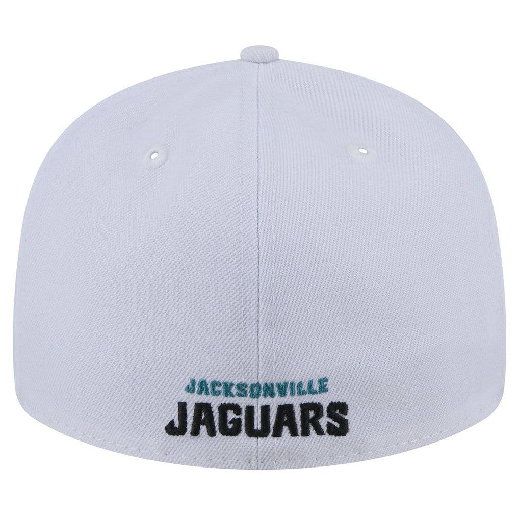 Jacksonville Jaguars New Era Throwback Logo Omaha Low Profile 59FIFTY Fitted Hat White | NFL