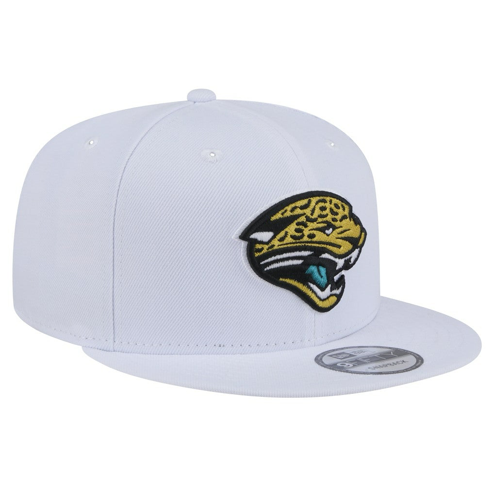 Jacksonville Jaguars New Era Throwback Logo Standard 9FIFTY Snapback Hat White | NFL