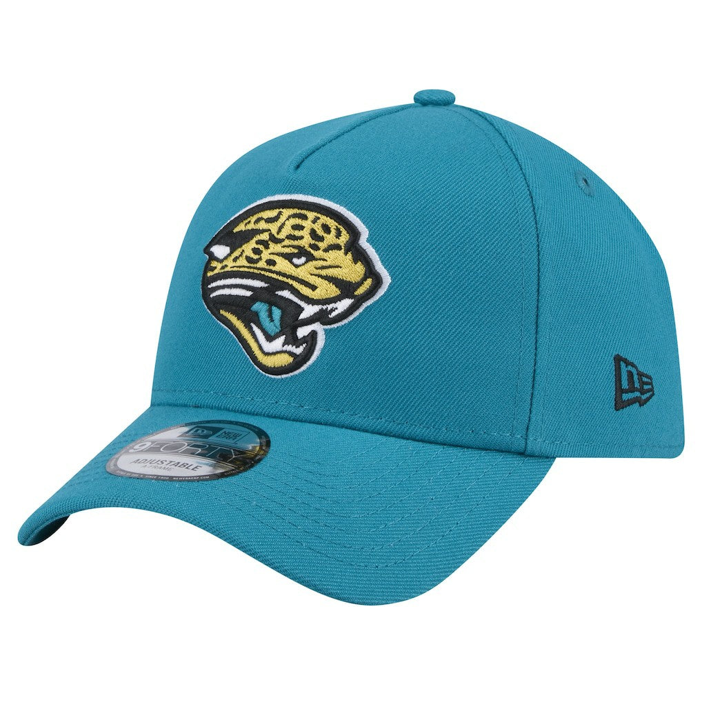 Jacksonville Jaguars New Era Throwback Logo Standard A-Frame 9FORTY Adjustable Hat Teal | NFL