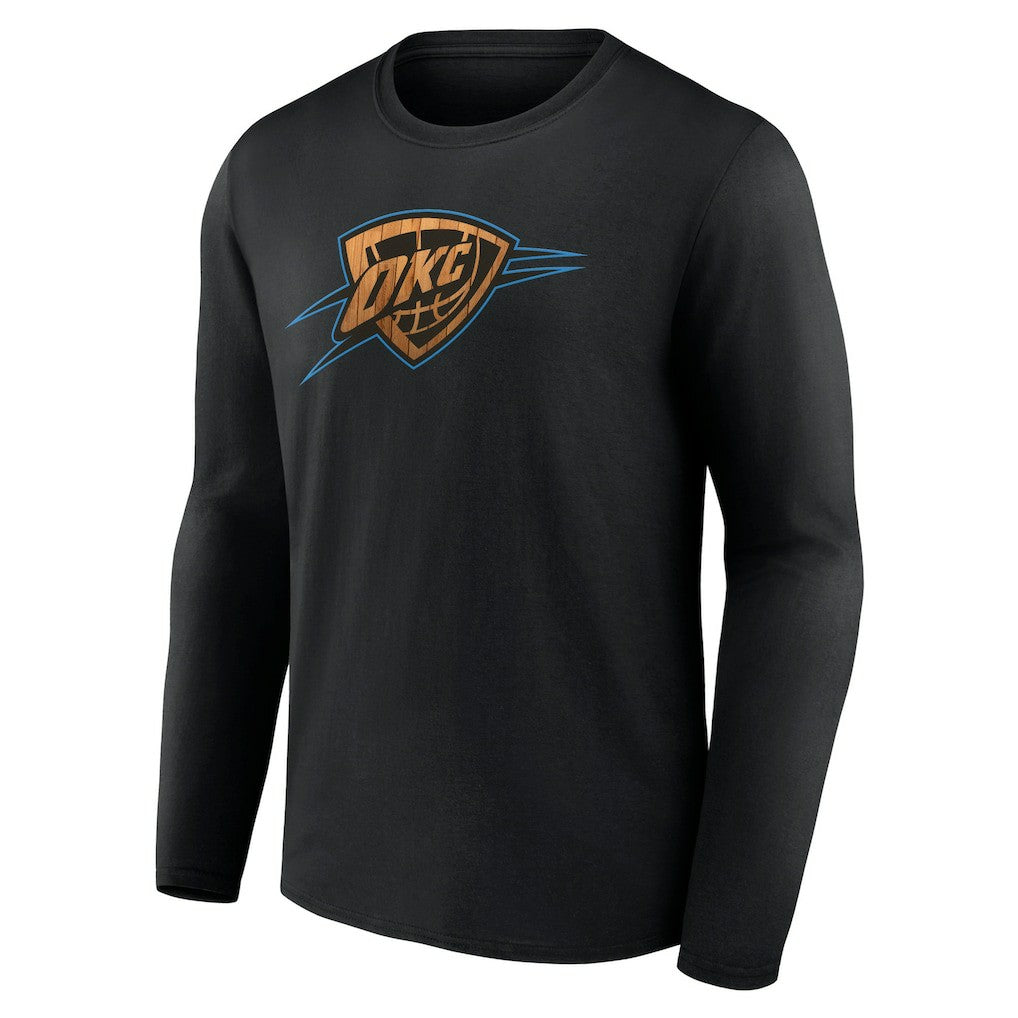 Oklahoma City Thunder Hardwood Long Sleeve T-Shirt Black - NBA