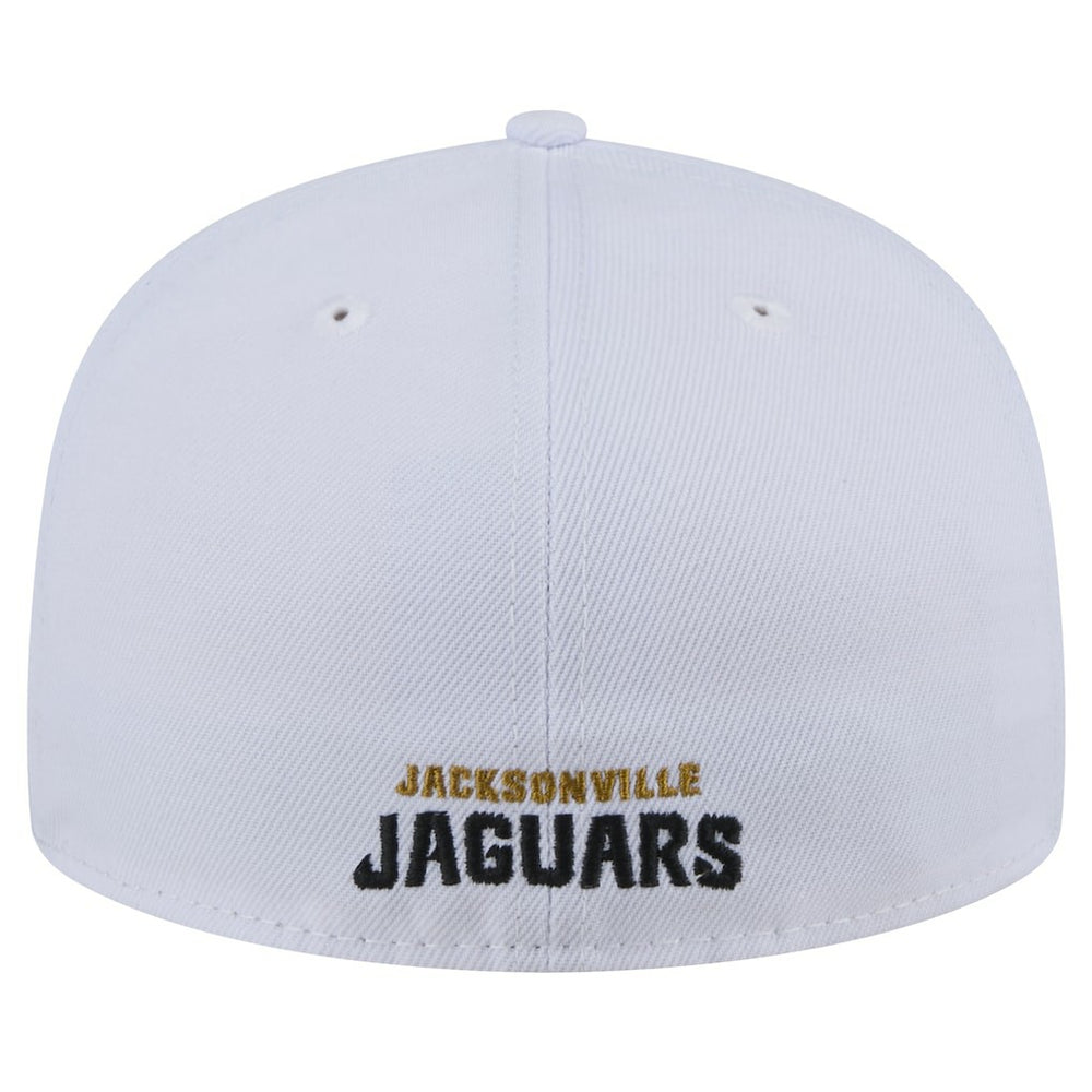 Jacksonville Jaguars New Era Throwback Crawl Omaha 59FIFTY Fitted Hat White | NFL