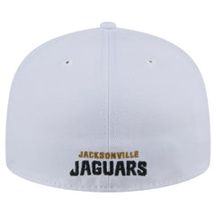 Jacksonville Jaguars New Era Throwback Crawl Omaha 59FIFTY Fitted Hat White | NFL