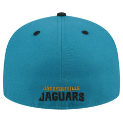Jacksonville Jaguars New Era Throwback Crawl Flipside Two-Tone 59FIFTY Fitted Hat Teal/Black | NFL