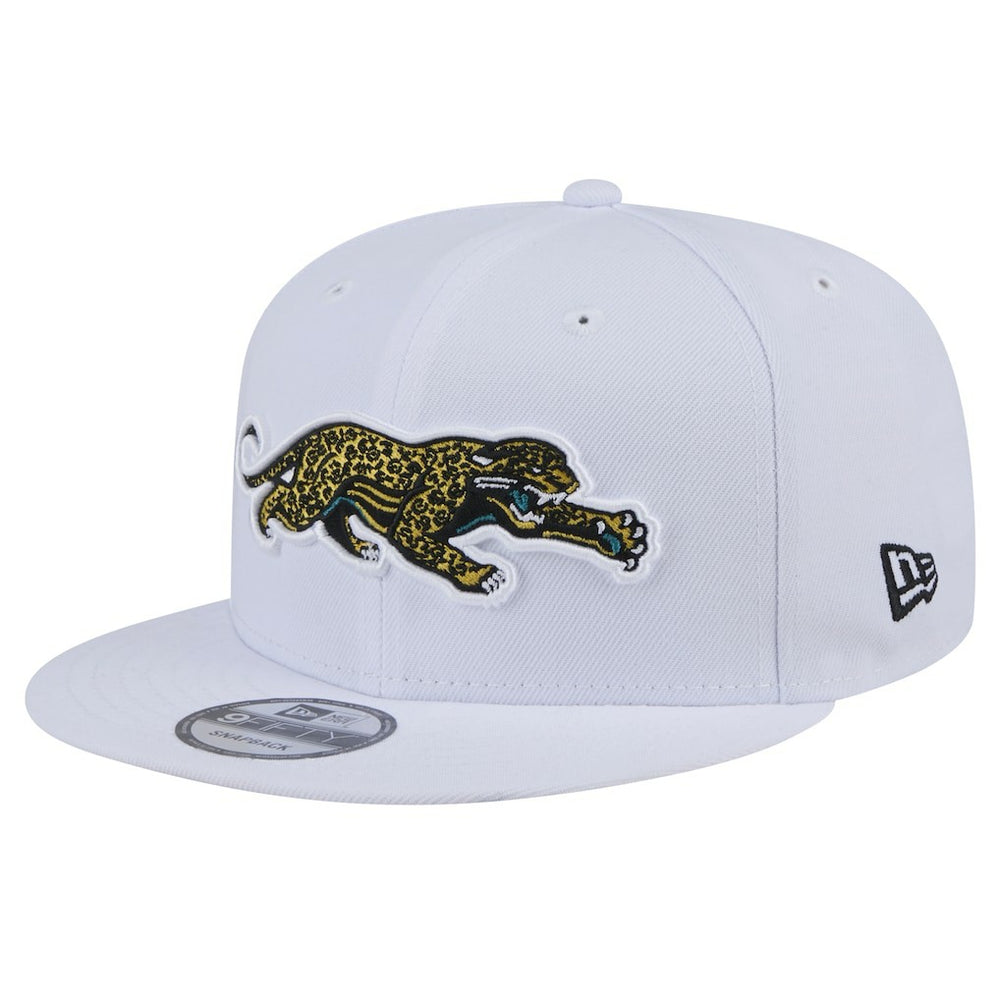 Jacksonville Jaguars New Era Throwback Crawl Standard 9FIFTY Snapback Hat White | NFL