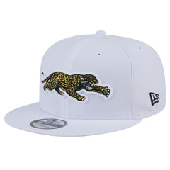 Jacksonville Jaguars New Era Throwback Crawl Standard 9FIFTY Snapback Hat White | NFL