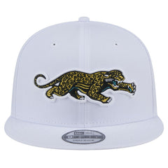 Jacksonville Jaguars New Era Throwback Crawl Standard 9FIFTY Snapback Hat White | NFL