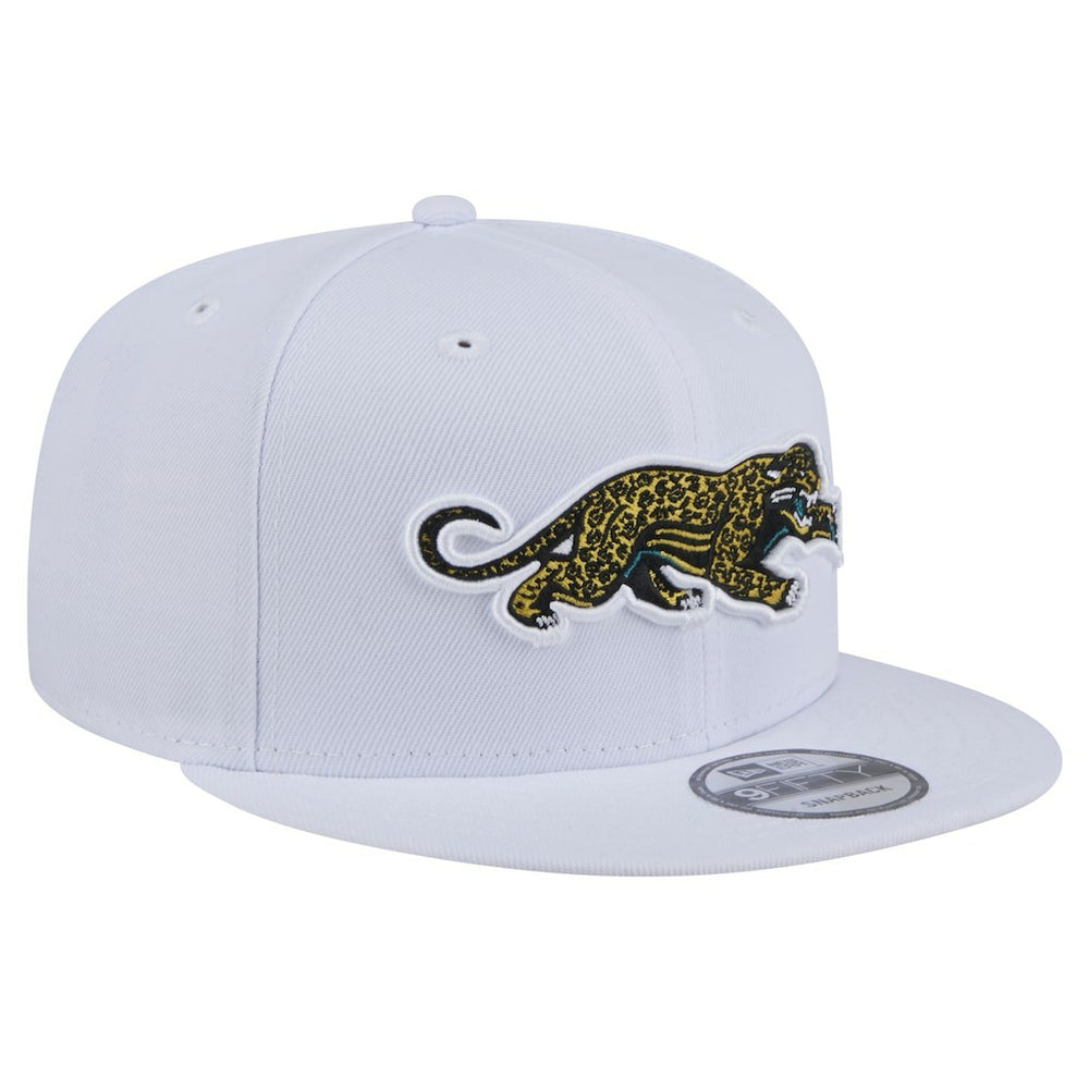 Jacksonville Jaguars New Era Throwback Crawl Standard 9FIFTY Snapback Hat White | NFL