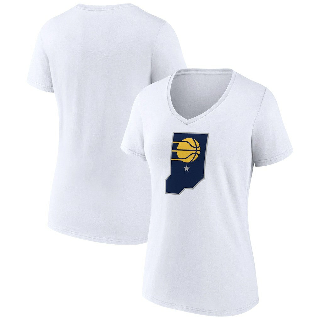 Indiana Pacers Women's Alternate Logo V-Neck T-Shirt White - NBA